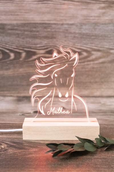 Lampe / Nachtlicht Pferd -personalisiert-